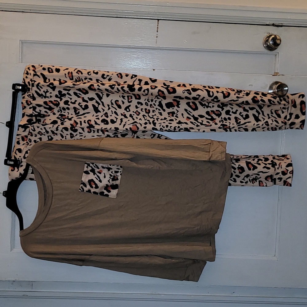 Animal print pajama set